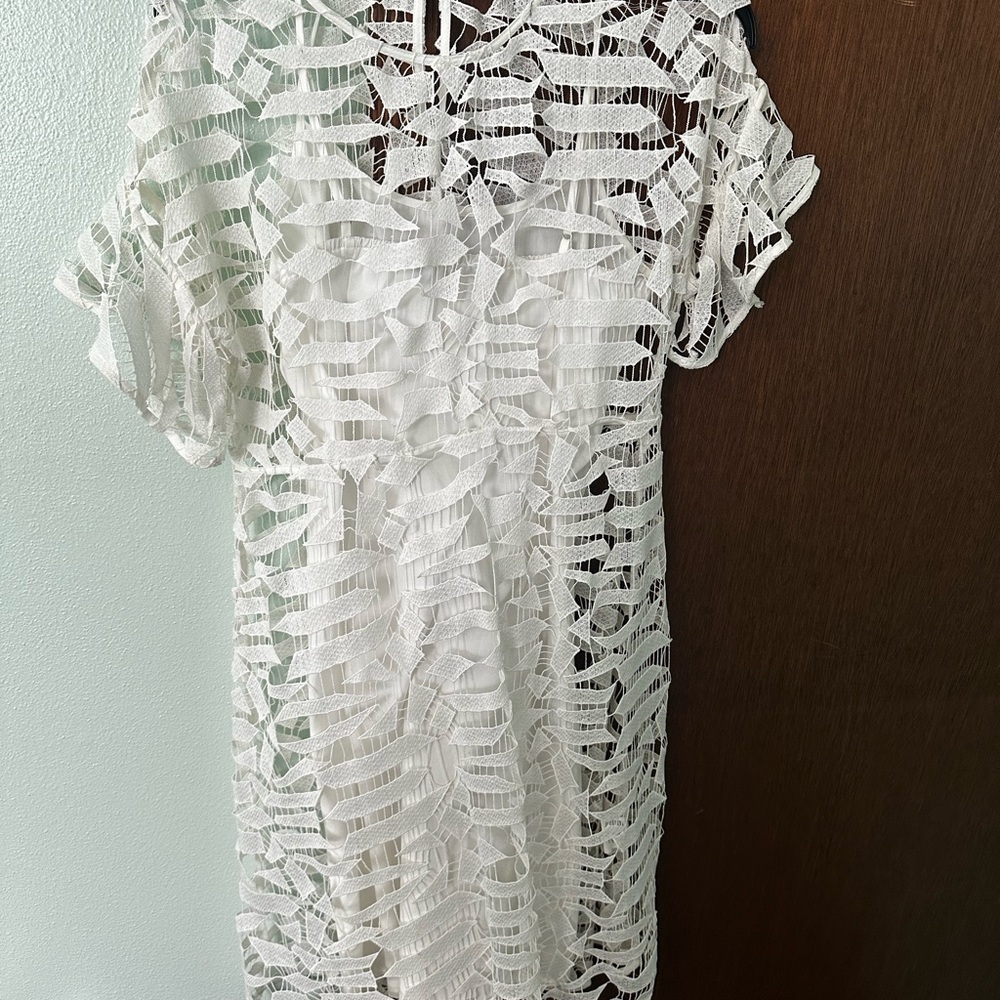 Piper White Lace Long Sleeve Dress